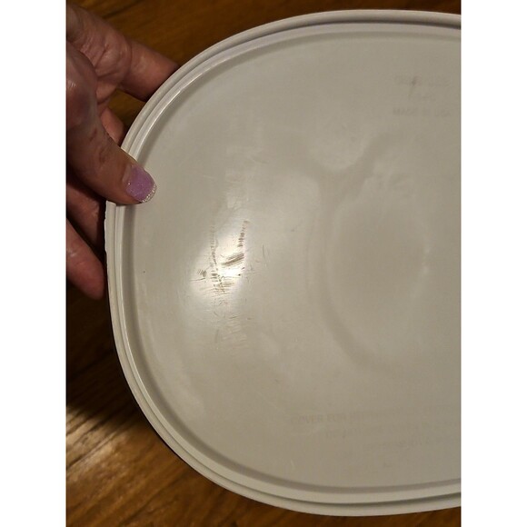 Corningware F-2-PC Oval French White Lid for 2.5qt/1.5qt Baking Dish - Picture 4 of 5